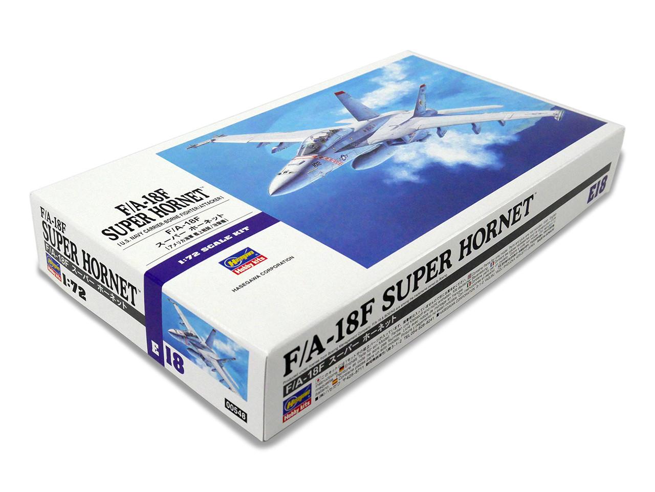 1/72 Hasegawa F/A-18F SUPER HORNET Plastic Model Kit - Squadron.com