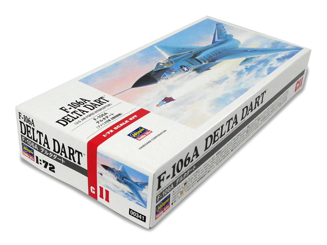 1/72 Hasegawa F-106A DELTA DART Plastic Model Kit - Squadron.com
