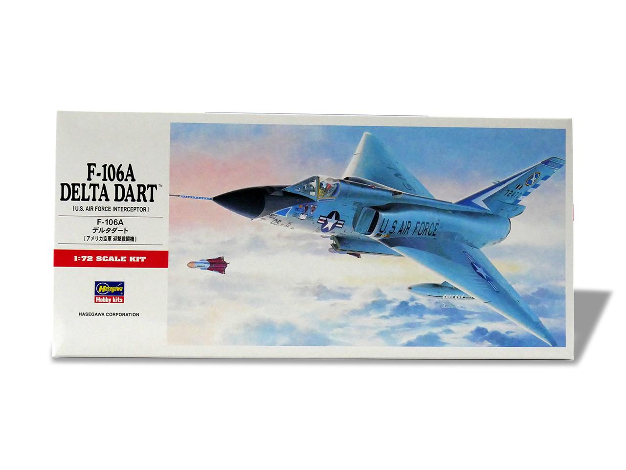 1/72 Hasegawa F-106A DELTA DART Plastic Model Kit - Squadron.com