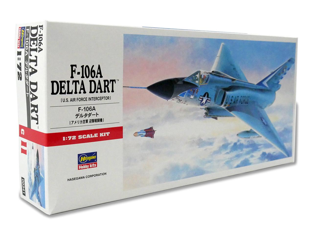 1/72 Hasegawa F-106A DELTA DART Plastic Model Kit - Squadron.com
