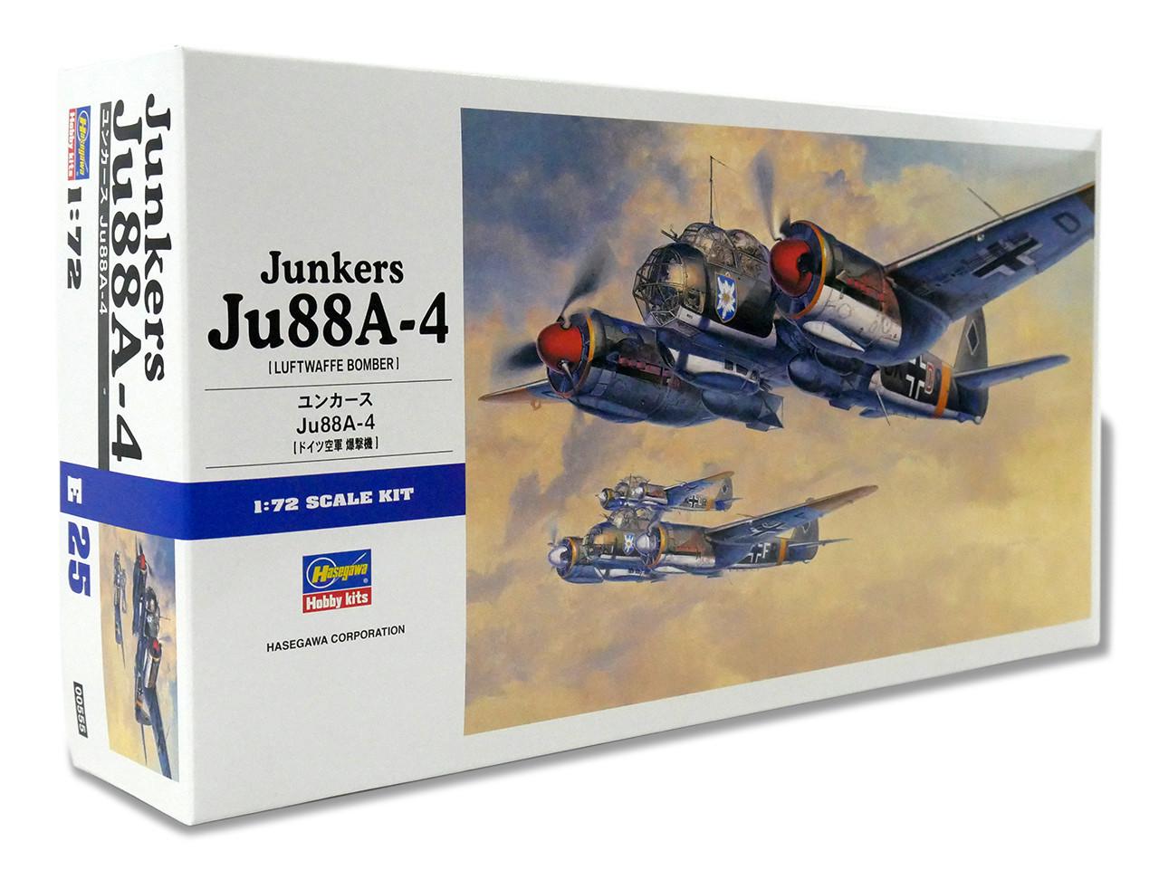 1/72 Hasegawa JUNKERS Ju88A-4 Plastic Model Kit - Squadron.com