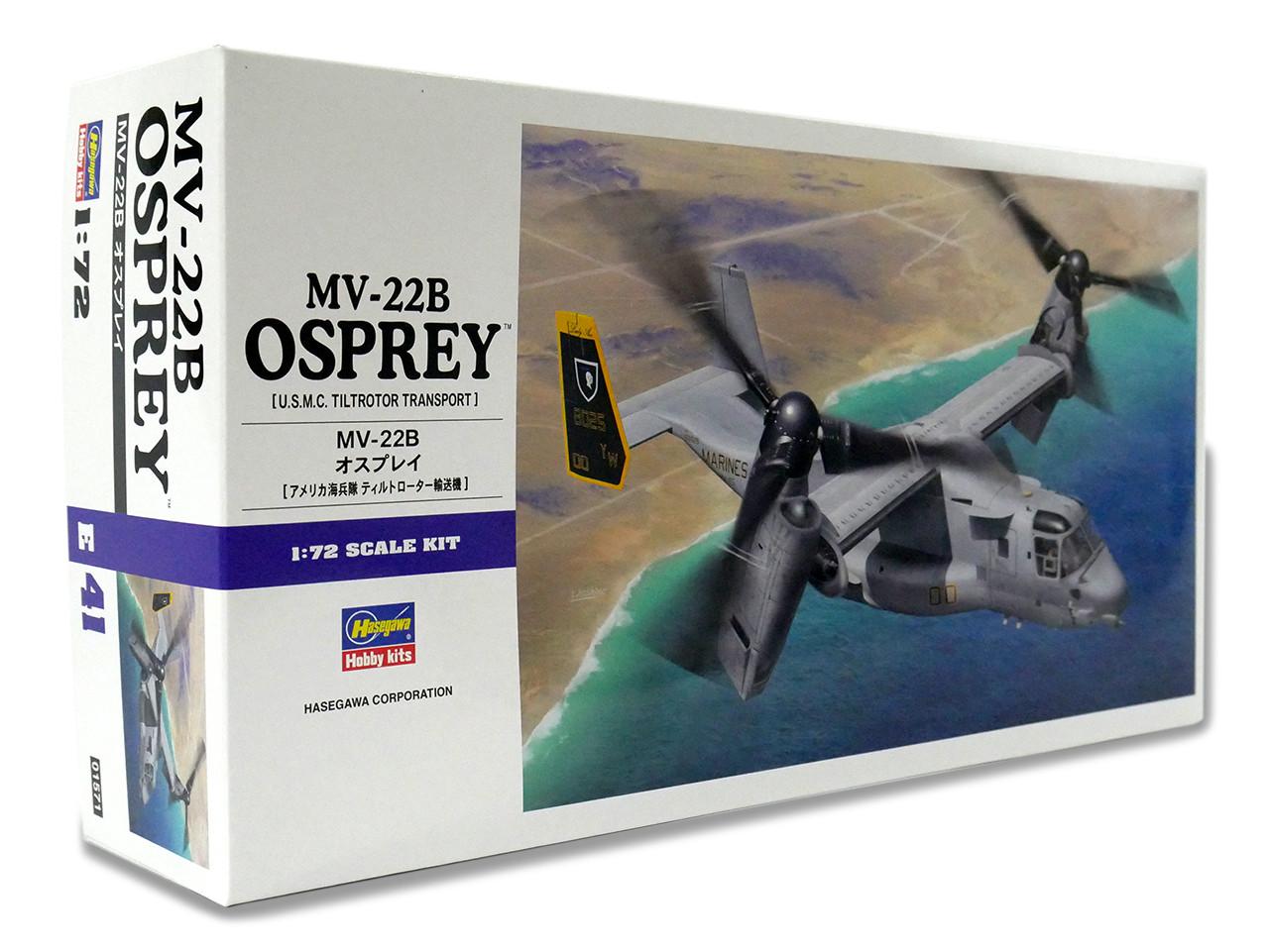 ハセガワ 01571 MV-22B Osprey オスプレイ E41 1/72 Hasegawa MV-22B OSPREY Plastic Model Kit - Squadron.com