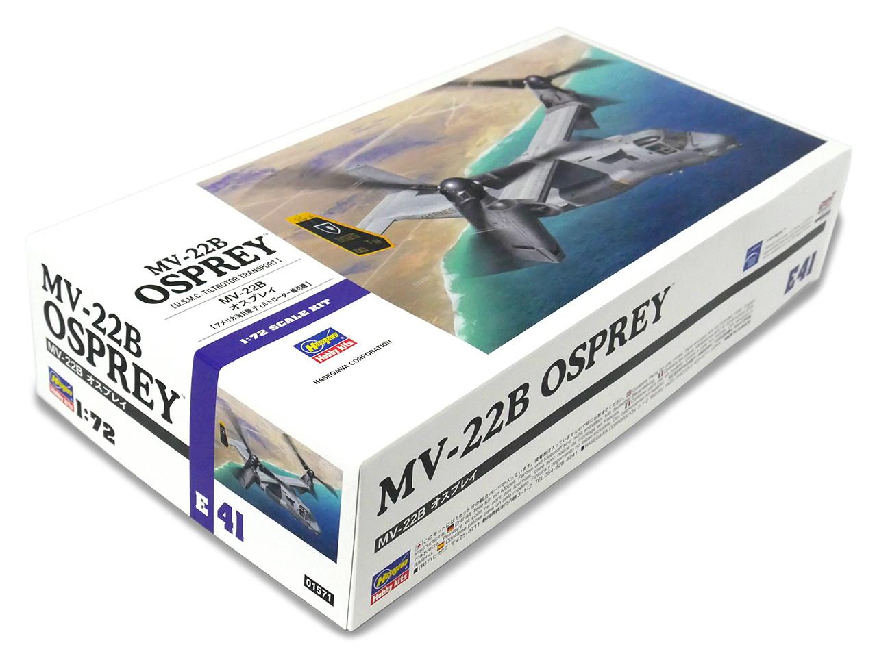 ハセガワ 01571 MV-22B Osprey オスプレイ E41 1/72 Hasegawa MV-22B OSPREY Plastic Model Kit - Squadron.com