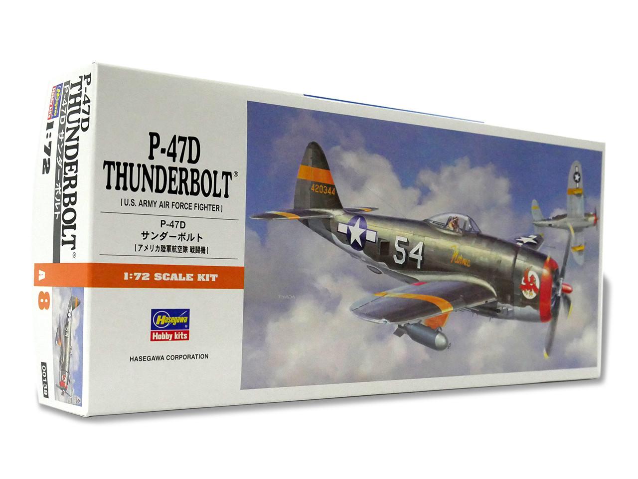 1/72 Hasegawa P-47D THUNDERBOLT Plastic Model Kit - Squadron.com