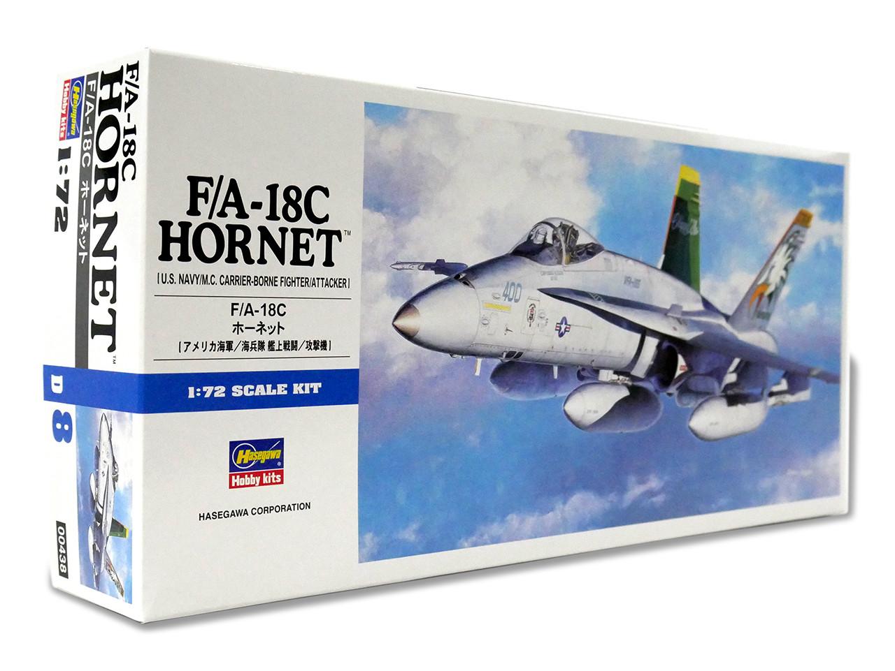 1/72 Hasegawa F/A-18C HORNET Plastic Model Kit - Squadron.com