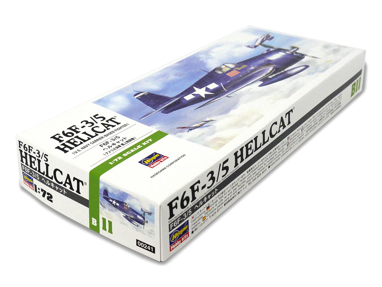 1/72 Hasegawa F6F-3/5 HELLCAT Plastic Model Kit - Squadron.com