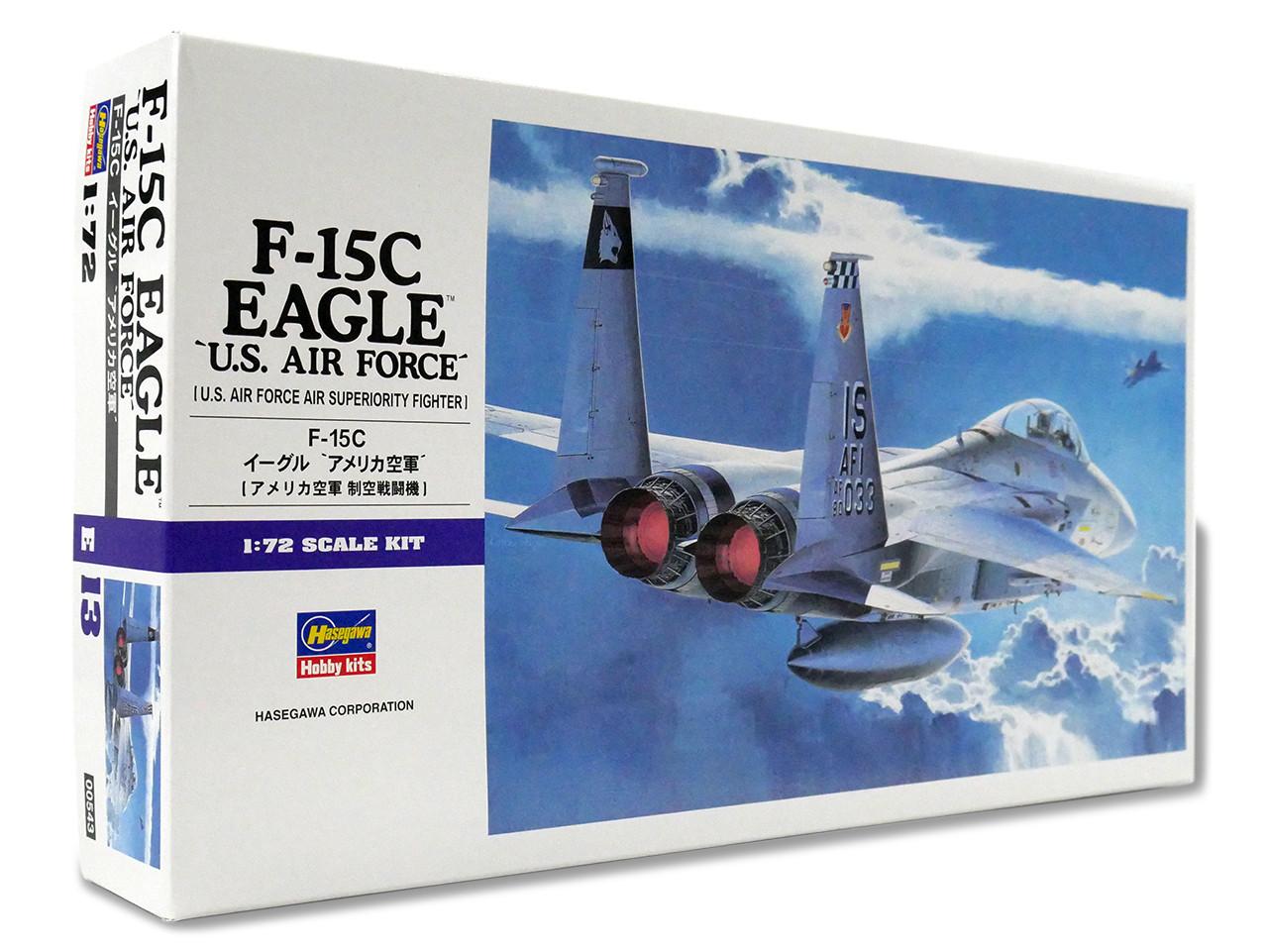 1/72 Hasegawa F-15C EAGLE U.S.A.F. Plastic Model Kit - Squadron.com