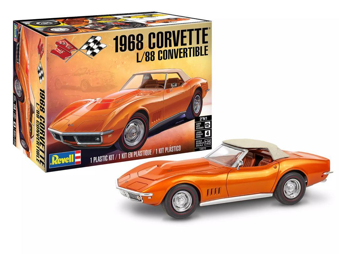 1/25 Carerra Revell '68 Corvette L/88 Convertible 2'N1 Plastic