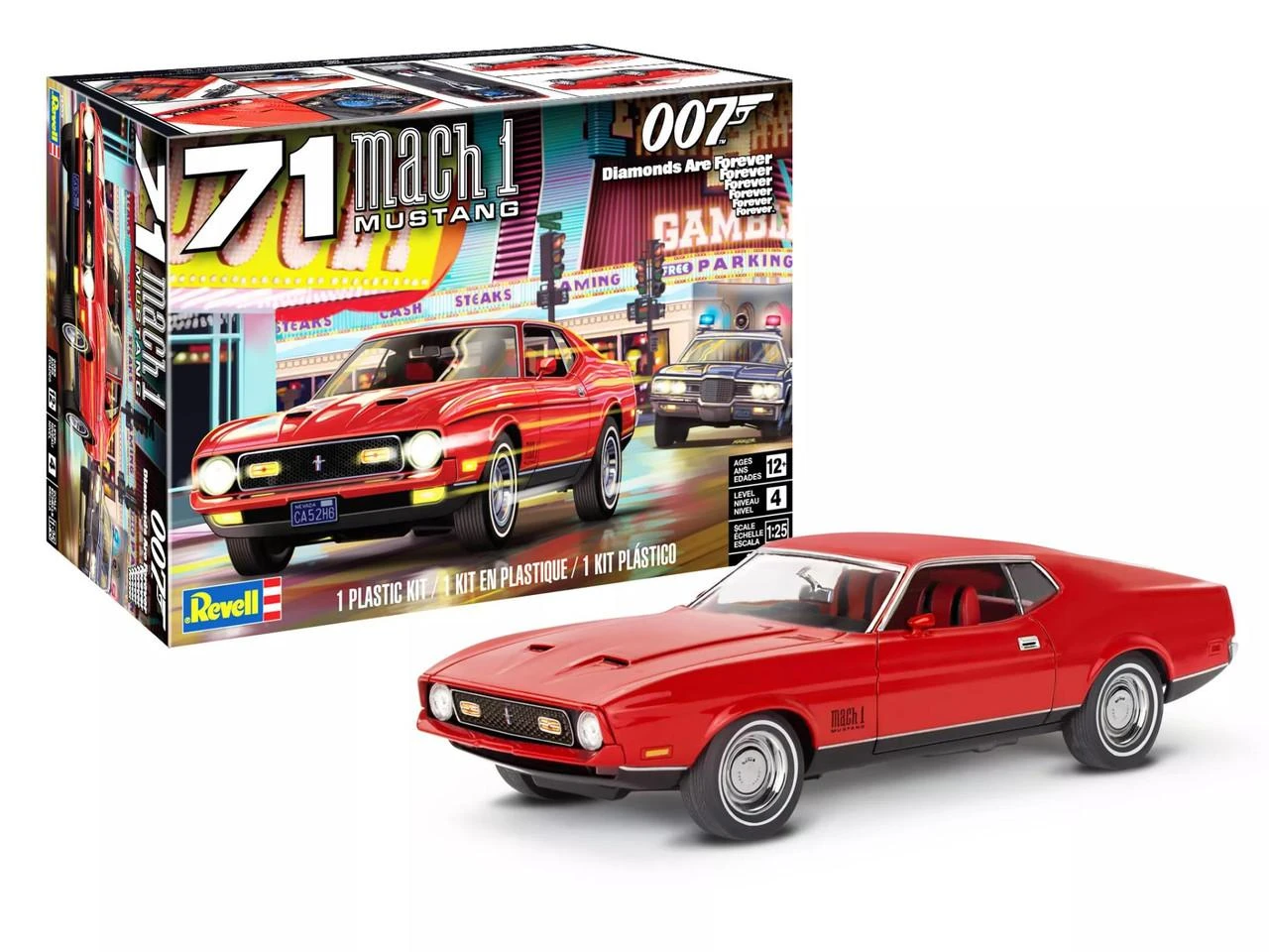 1/25 Revell 1971 Ford Mustang Mach 1 007 James Bond Plastic Model