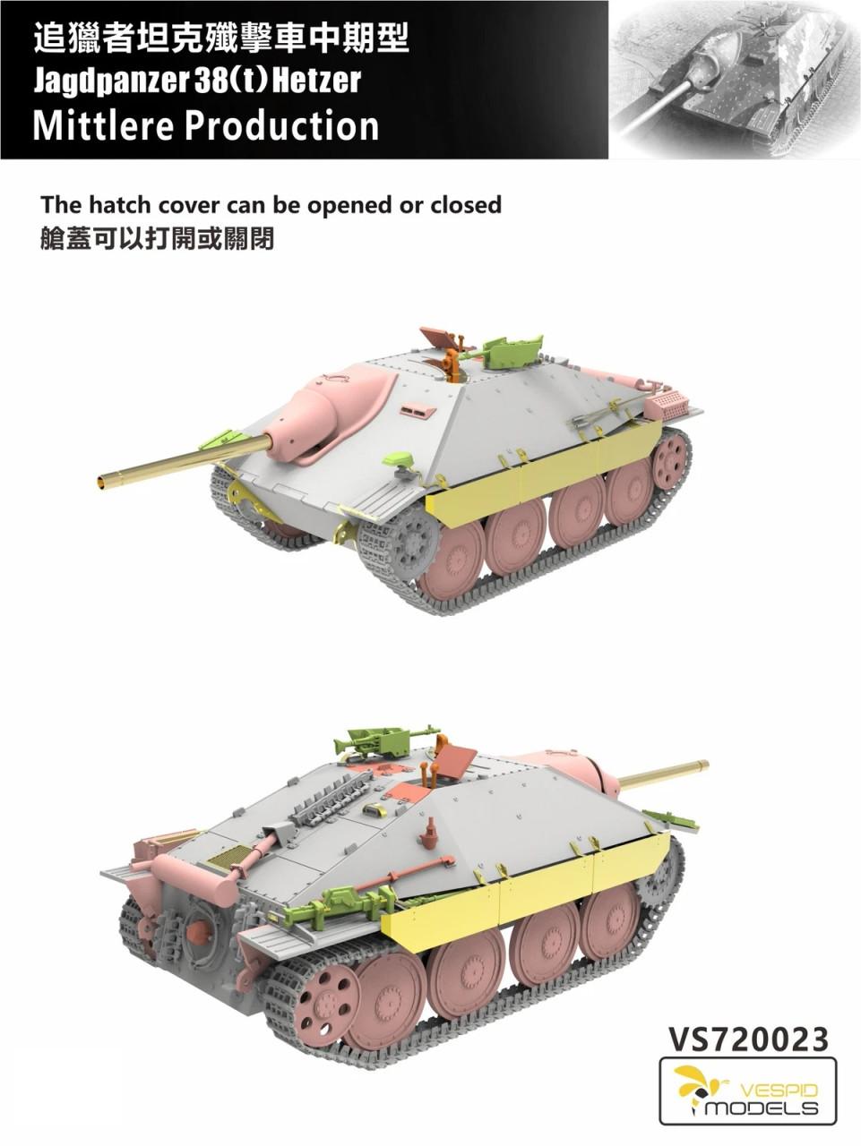 1/72 Vespid Jagdpanzer38(t) Hetzer Mid Production - Squadron.com