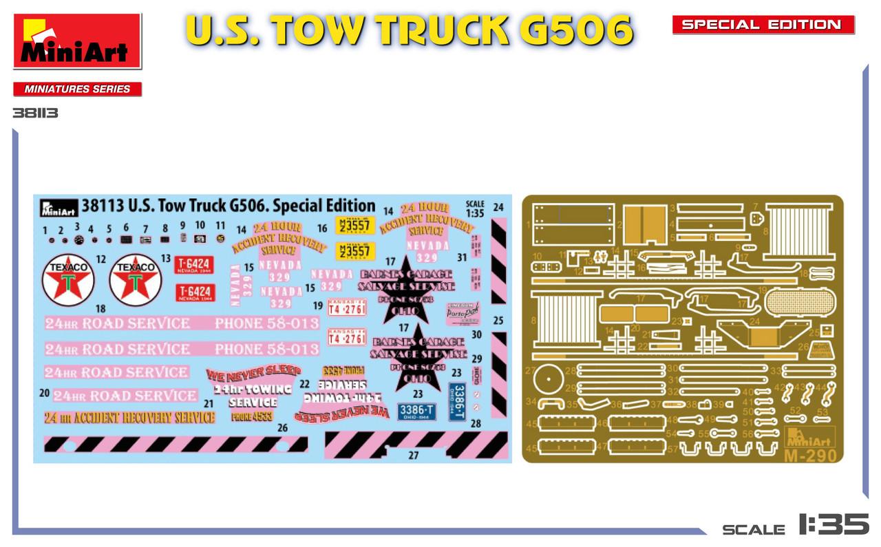 1/35 Miniart US Tow Truck G506. Special Edition Plastic Model Kit