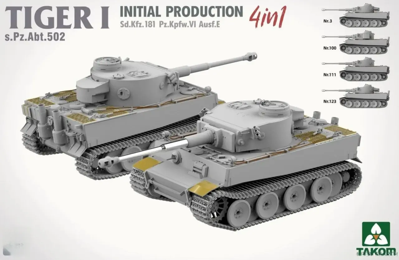 1/35 Takom Tiger 1 INITIAL PRODUCTION Sd.Kfz.181 Pz.Kpfw.VI Ausf.E