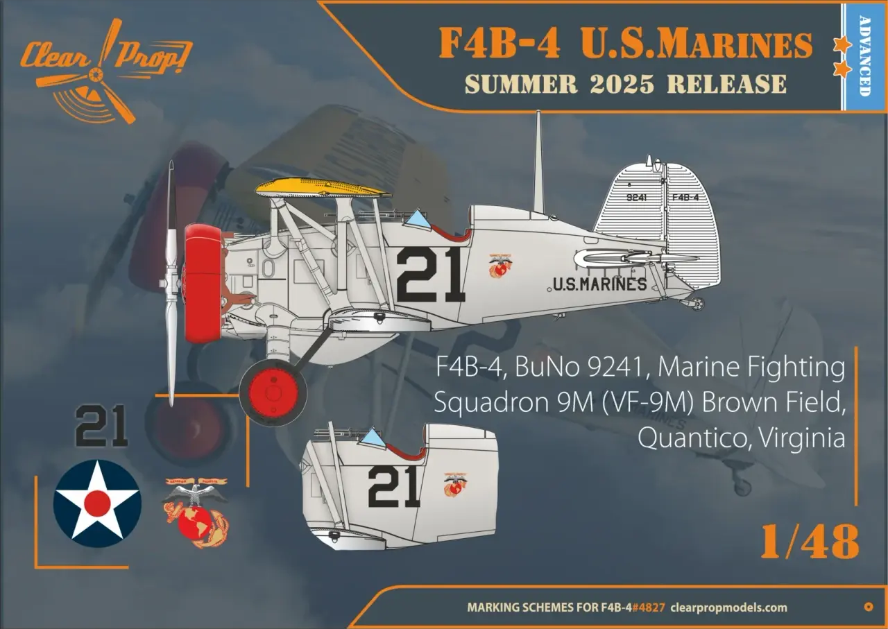 1/48 Clear Prop USMC F4B-4 - PREORDER - Squadron.com
