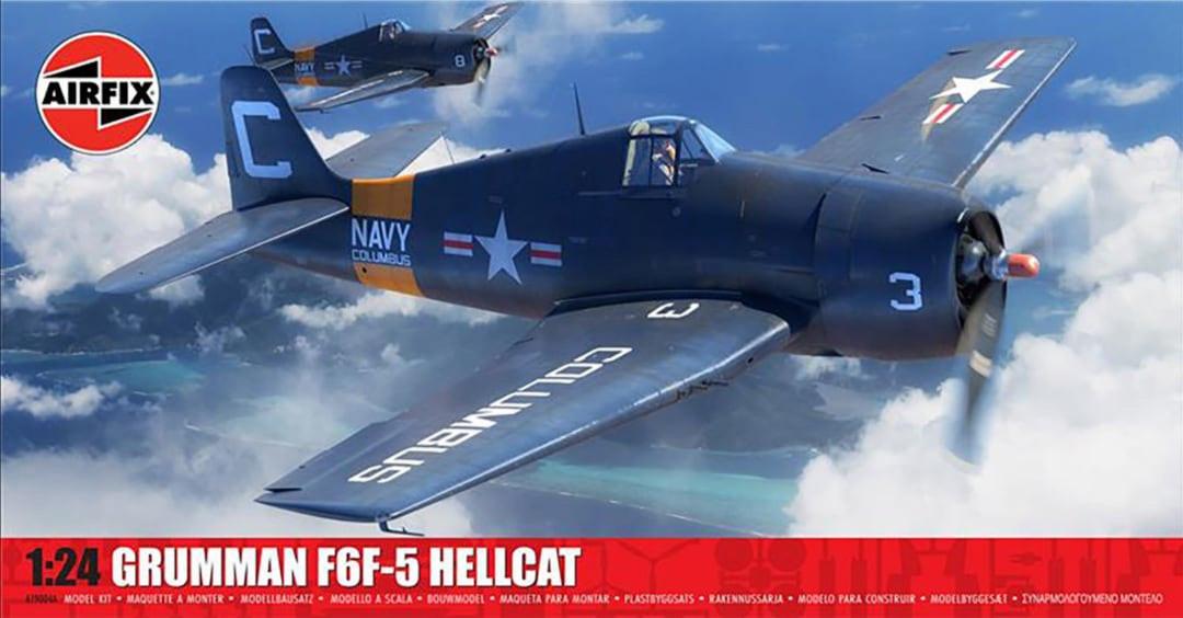 AIRFIX 1:24 F6F-5 ヘルキャット（Hellcat） 1/24 Airfix Grumman F6F-5 Hellcat - PREORDER - Squadron.com