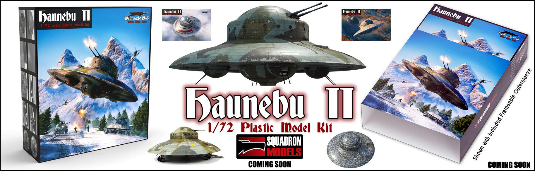 1/72 Squadron Models Haunebu II German Flying Saucer UFO Model Kit