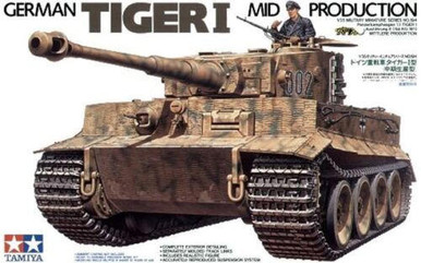 1/35 Tamiya German Tiger I Mid Prod Plastic Model Kit - Squadron.com