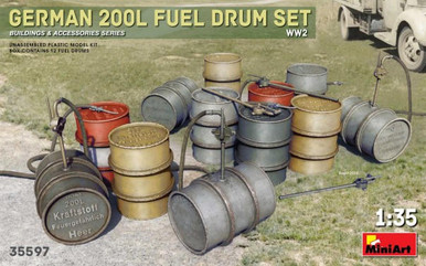 1/35 Miniart WWII German 200L Fuel Drum Set (12) - Squadron.com