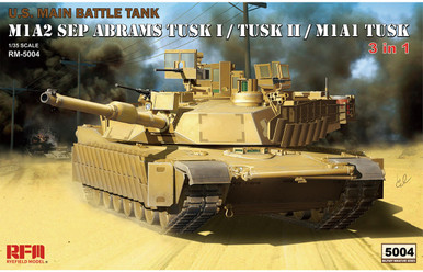 1/35 Ryefield Model M1A2 Tusk I/Tusk II Battle T - FreeTimeHobbies.com