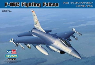 1/72 Hobby Boss F-16C Fighting Falcon Plastic Model Kit - Squadron.com