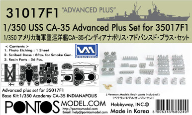 1/350 Pontos Model USS Indianapolis CA-35 Advanced Plus Set for