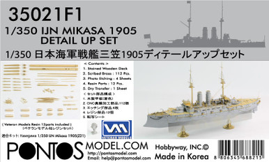 1/350 Pontos Model IJN Mikasa 1905 Detail up set