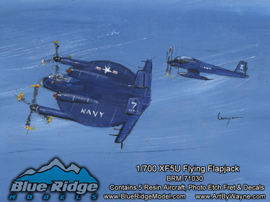 1/700 Blue Ridge Models XF5U Flying Flapjack (5 pack
