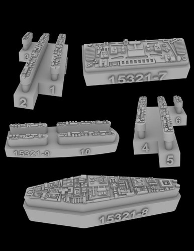 1/1000 Green Strawberry Intrepid class - Sensors array Upgrade Set ...