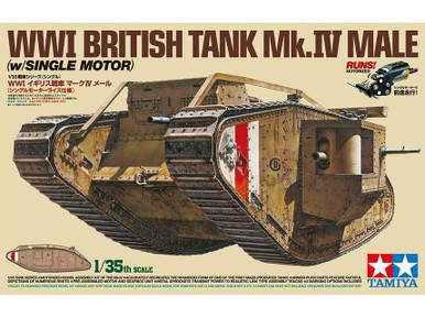1/35 WWI British Mk IV Male Tank w/Single Motor & 5 Crew