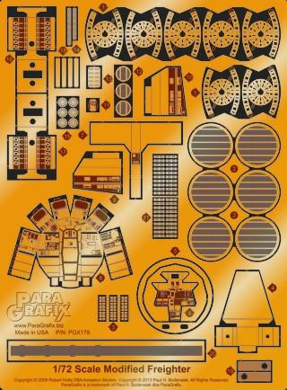  MILLENNIUM PLAQUETTEセット 1/72 Paragrafix Star Wars Millennium Falcon Photo Etch Set for