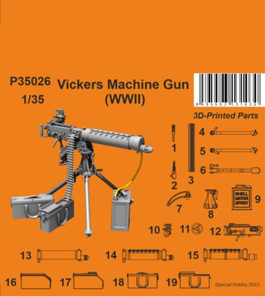 1/35 CMK Vickers Machine Gun (WWII variant) - Squadron.com