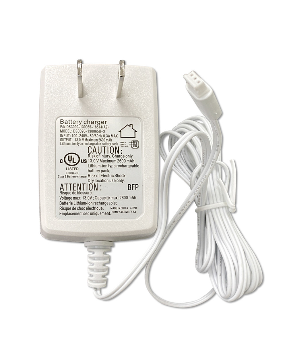 SOMFY Power Supply/Charger for Sonesse ULTRA 30, Roll UP 28 Li-ion  Rechargeable Battery Pack (MPN #9025166)