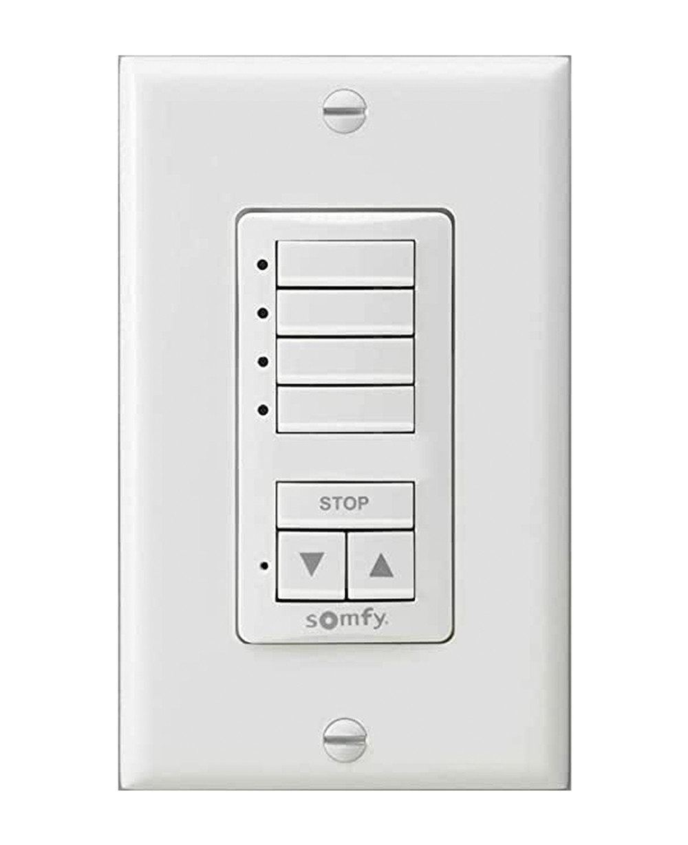 SOMFY Switch DecoFlex WireFree RTS Wall Switch, 4-Channel, White