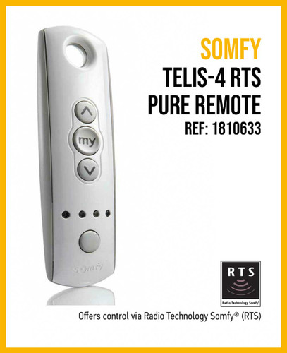 for Somfy Motors Somfy Telis 4 RTS Pure Transmitter 1 QTY MPN # 1810633 