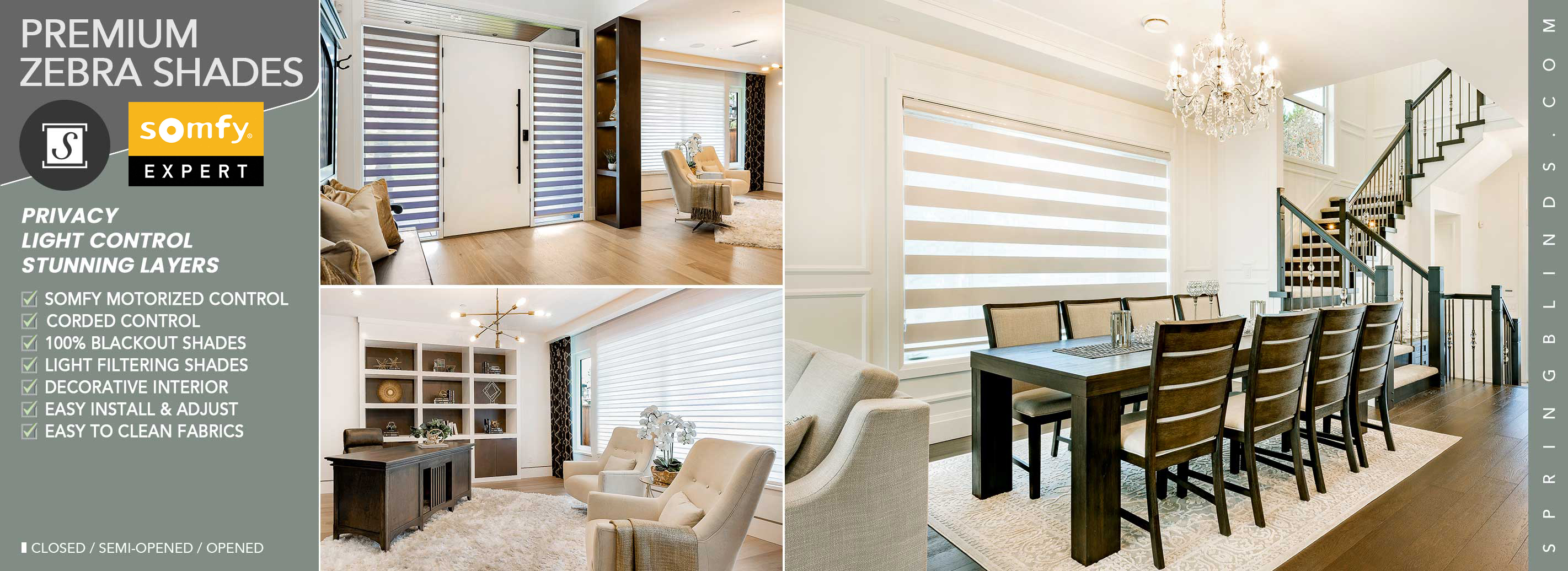 Motorized Shades, Custom Window Treatments