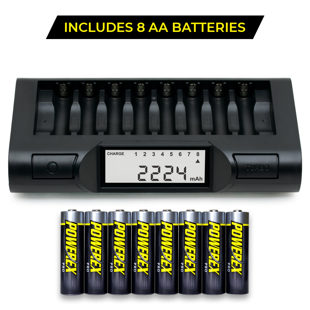 MH-C980 Turbo Charger-Analyzer with 8 Powerex PRO AA Combo