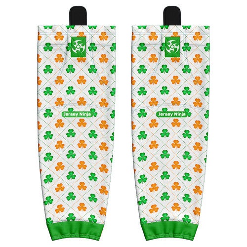 Jersey Ninja - St Patricks Day Irish Checkerboard Pro Style Hockey Socks