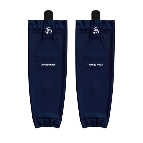 Jersey Ninja - Solid Navy Pro Style Hockey Socks