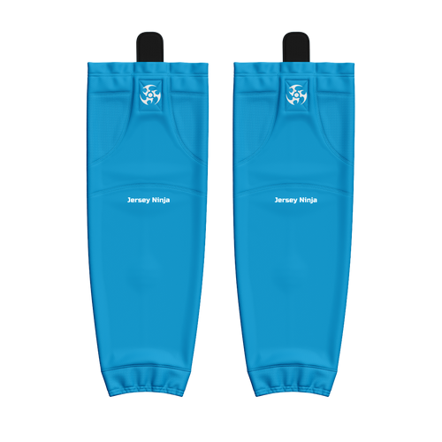 Jersey Ninja - Solid Sky Blue Pro Style Hockey Socks