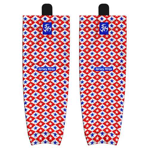 Jersey Ninja - 4th of July Diamond Stars Pro Style Hockey Socks