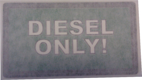 Sticker, Diesel Fuel Only