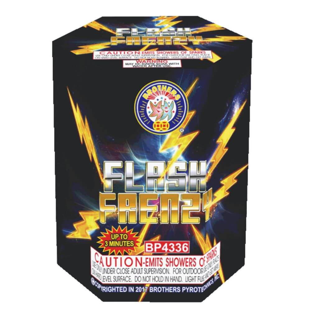 Flash Frenzy Fountain - Brothers Pyrotechnics Brand Fireworks