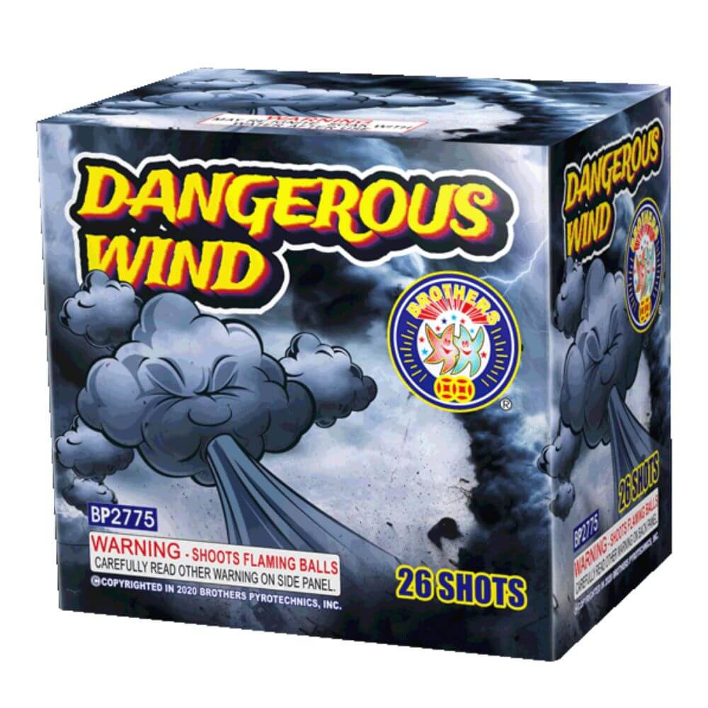 Dangerous Wind 26 shot 200 Gram Cake - Brothers Pyrotechnics Brand