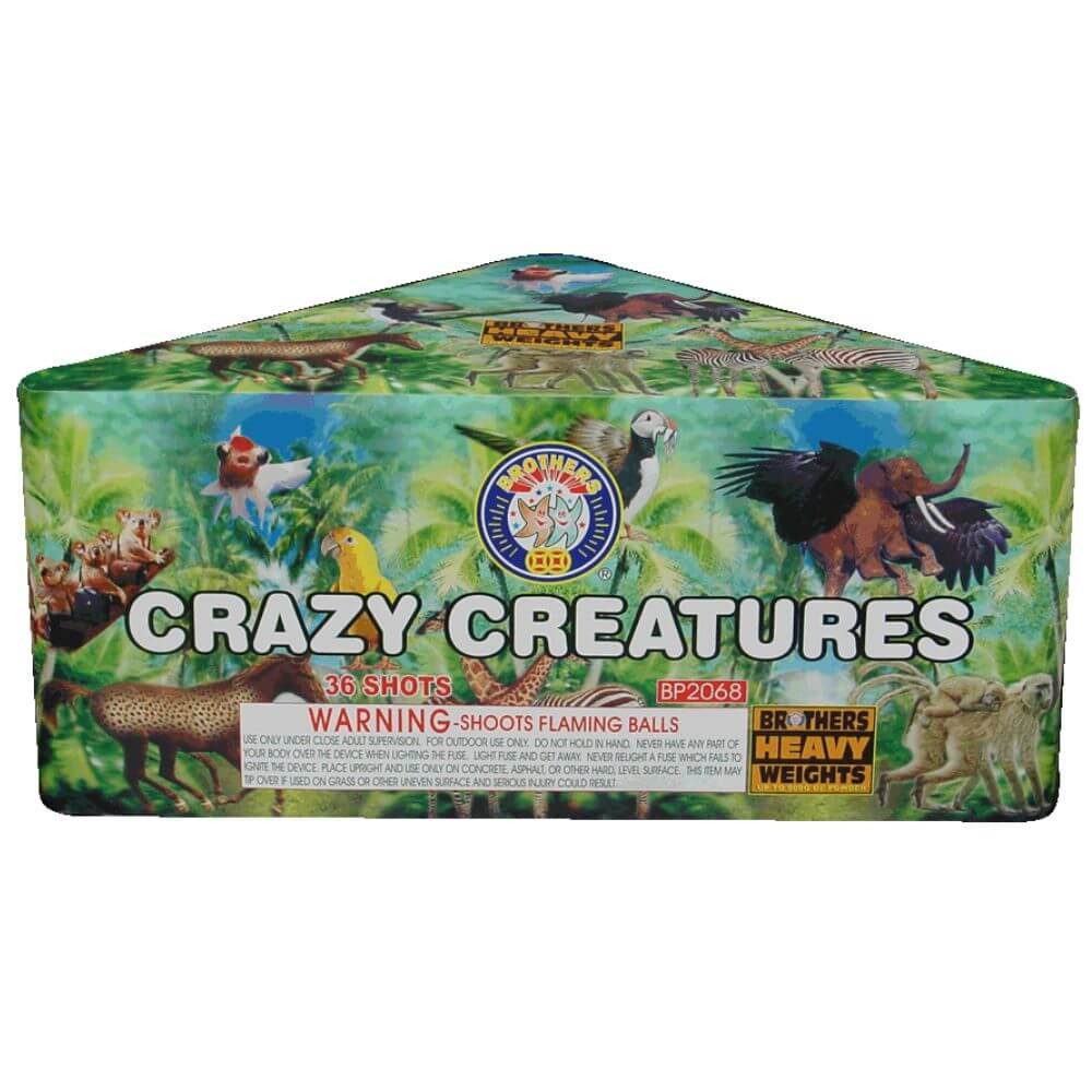 Crazy Creatures 36 shot 500 Gram Cake -Brothers Pyrotechinics