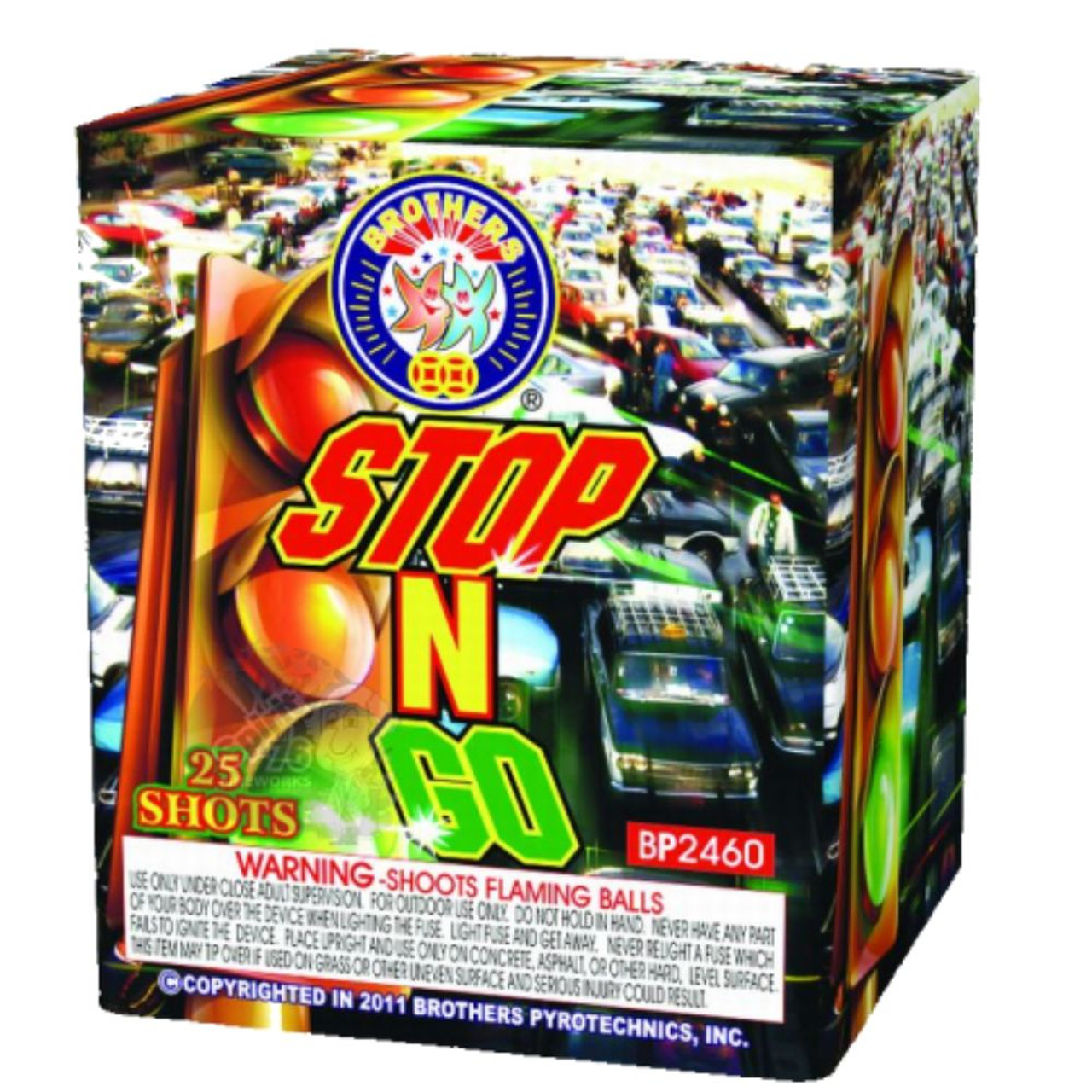 Stop N Go 25 Shot 200 Gram Cake Brothers Pyrotechnics Brand Fireworks stop-n-go-25-shot-200-gram-cake-brothers-pyrotechnics-brand-fireworks