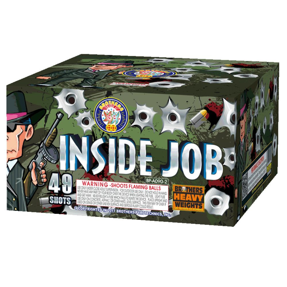 Inside Job 49 shot 500 Gram Cake -Brothers Pyrotechinics Brand