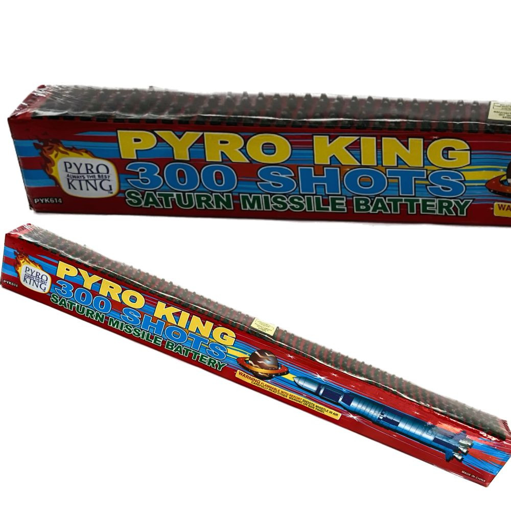 Pyro King 300 Shot Saturn - Pyro King Brand Fireworks