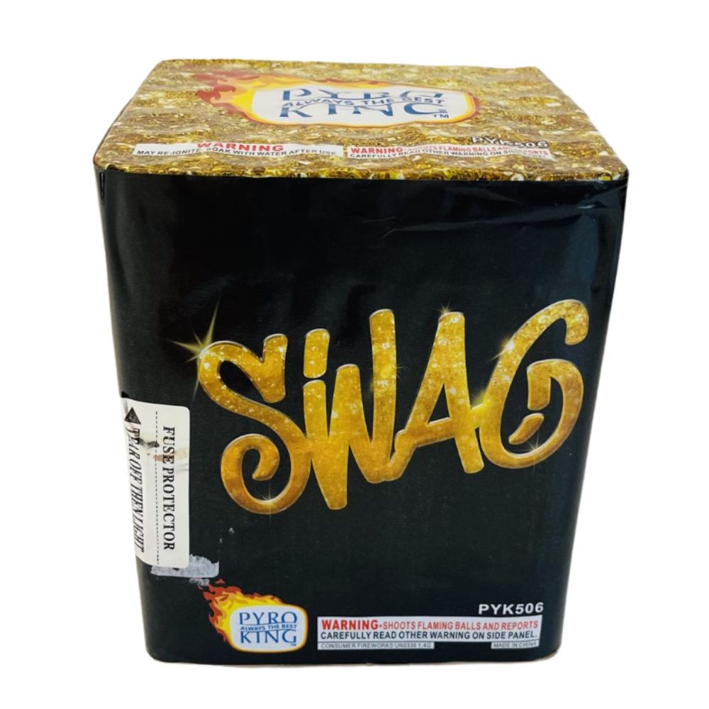 【すわっぐく】 Swag 25 Shot 200 Gram Cake - Pyro King Brand Fireworks