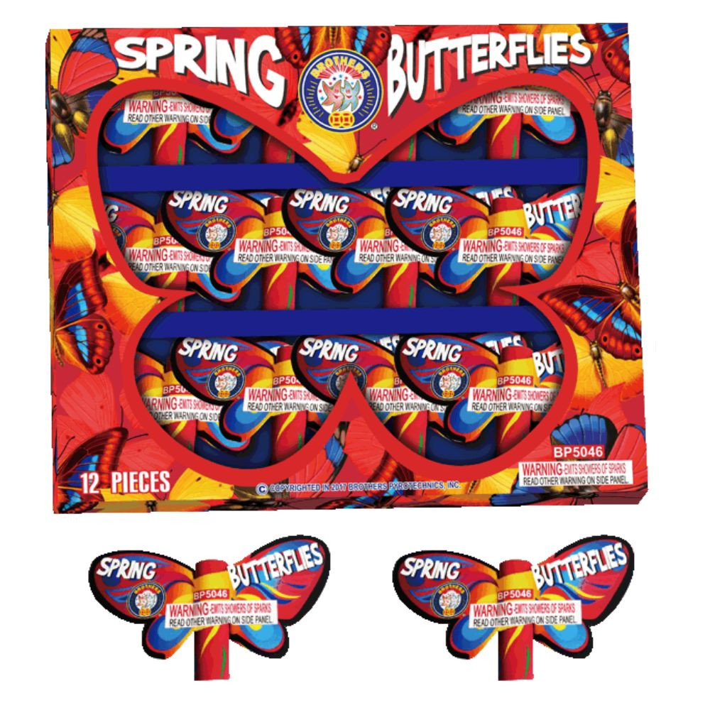 Brothers Spring Butterflies - Brothers Pyrotechnics Brand Fireworks
