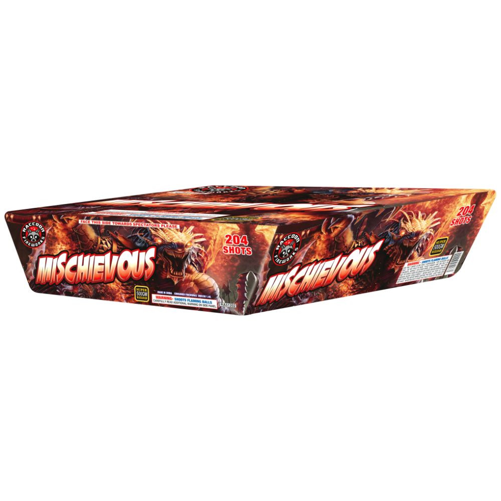 Mischievous 204 Shot 500 Gram Cake Raccoon Brand Fireworks mischievous-204-shot-500-gram-cake-raccoon-brand-fireworks