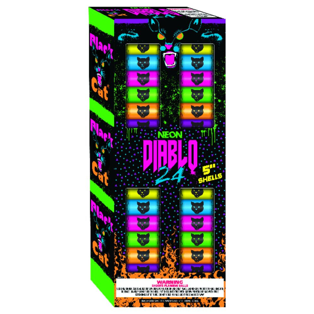 neon-diablo-24-count-artillery-shells-black-cat-brand-fireworks